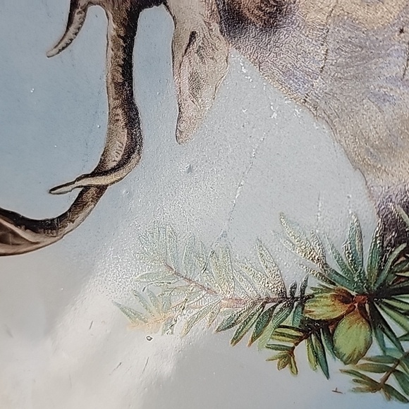 Vintage Three Crown China Germany Handpainted Ceramic Deer Elk Stag Plate - Picture 5 of 16